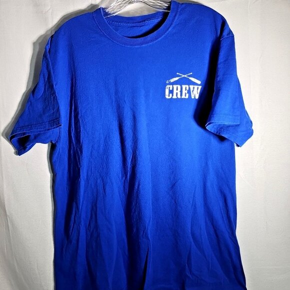 Trader Joe's Unisex Short Sleeve Paddles Logo Shirt 42" Chest Blue - Preowned - Picture 1 of 5